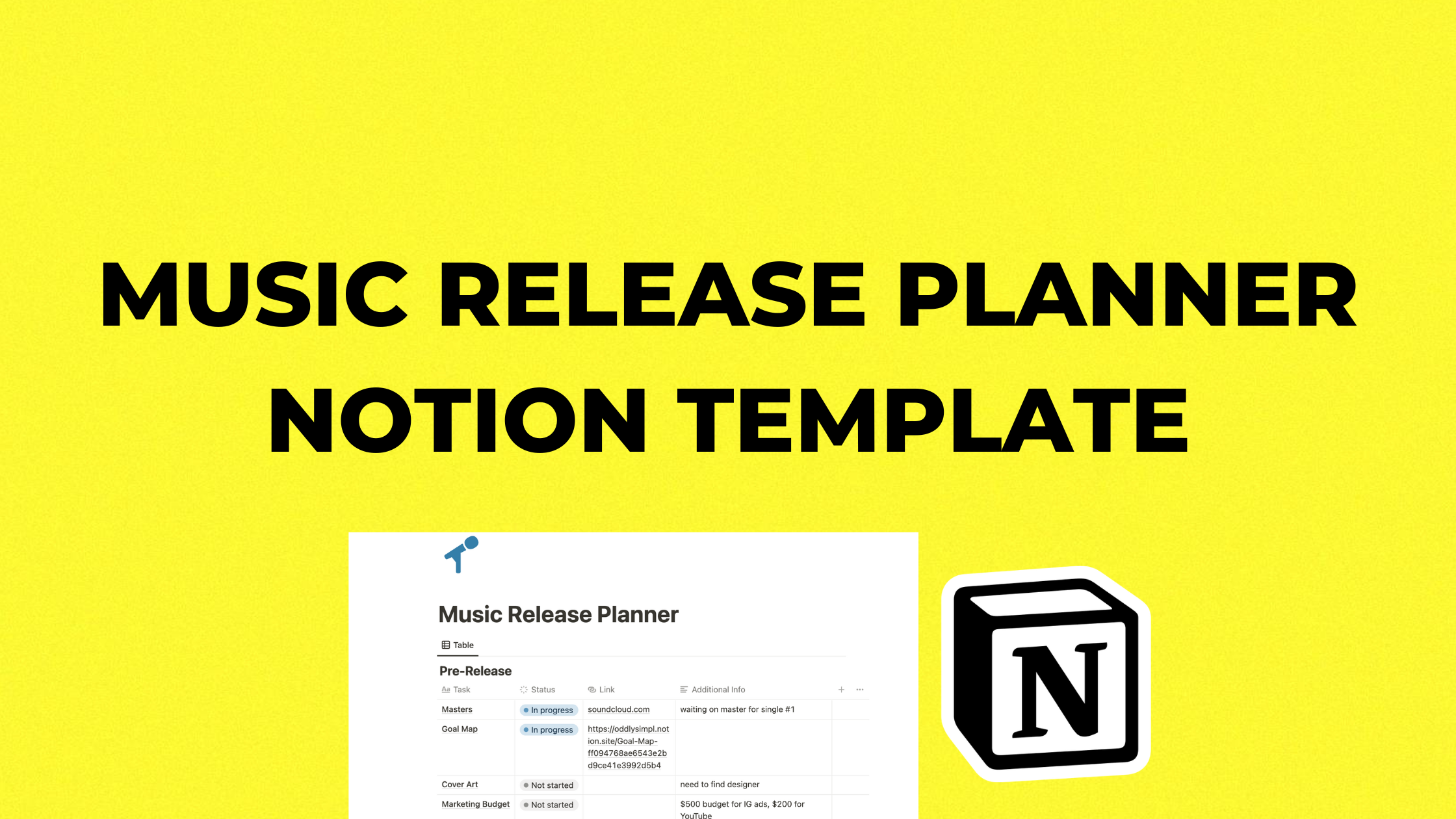 Music Release Planner: Template and Checklist for Artists
