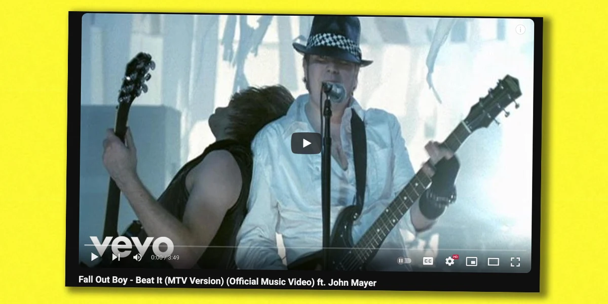 YouTube Video Fall Out Boy Performing Beat It